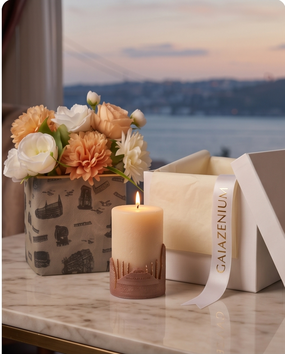 İstanbul Tasarım Vazo & Mum Seti