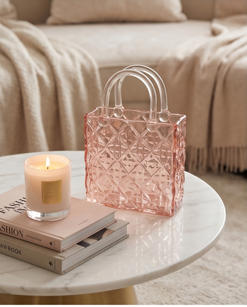 Crystal Bloom Bag Vase / Kristal Çiçekli Çanta Vazo