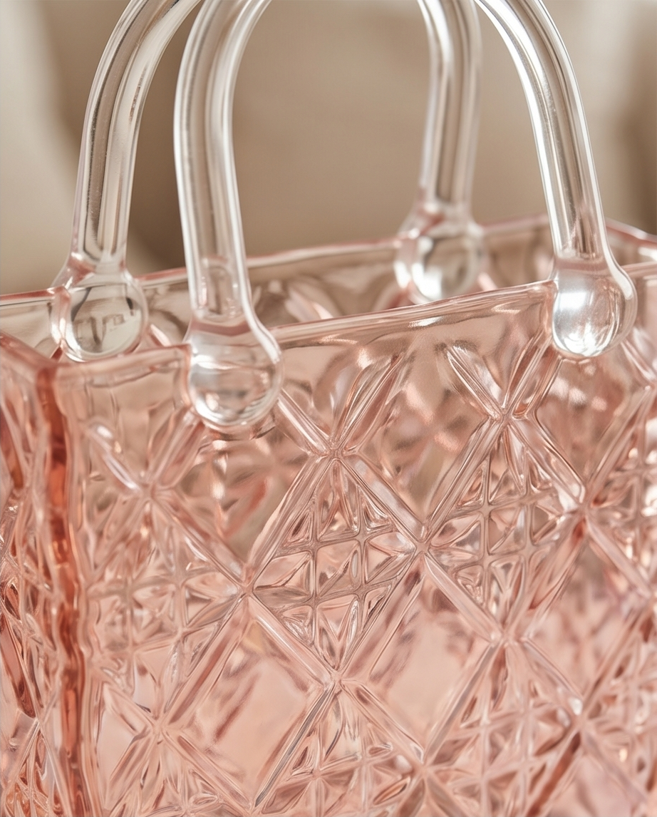 Crystal Bloom Bag Vase / Kristal Çiçekli Çanta Vazo